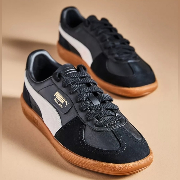PUMA Palermo Sneakers, Color Puma Black-Feather Gray-Gum, Retail $85.00 USD - Picture 3 of 16